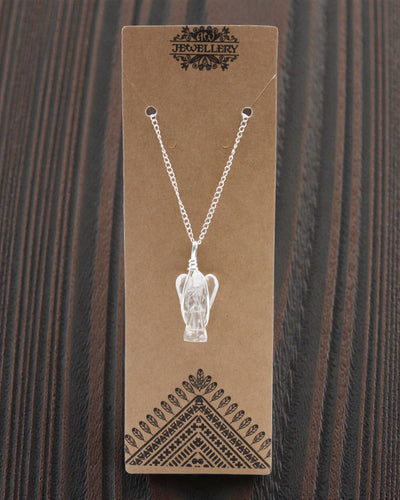 Väktarkristall – hängsmycke Skyddsängel av bergkristall