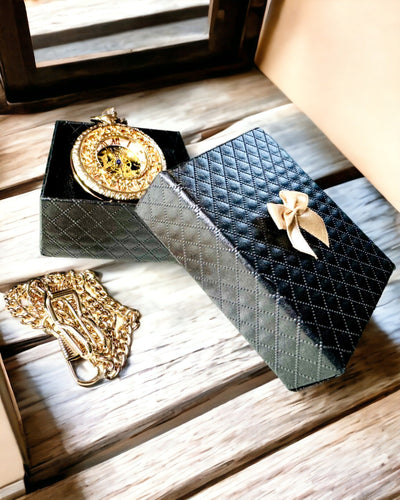 Vintage Fickur med Transparent Urskiva och Skelettmekanism