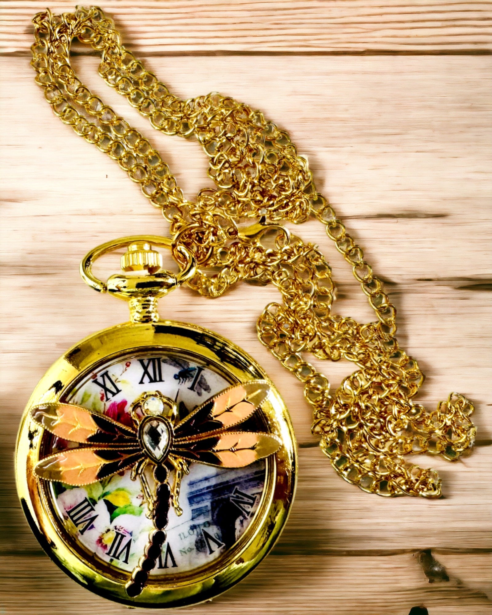 Klassisk Fickur Vintage med Transparent Lock