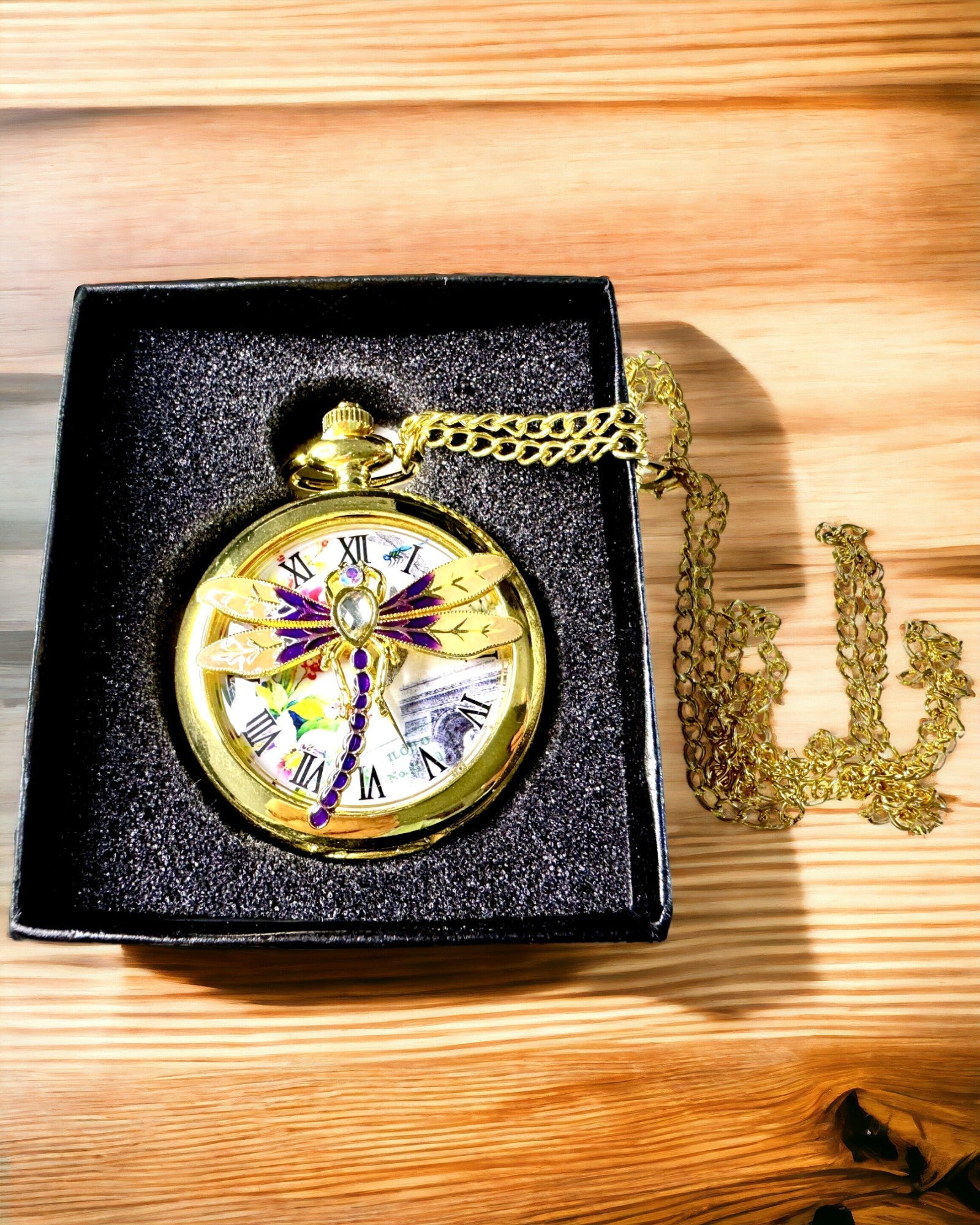 Klassisk Fickur Vintage med Transparent Lock