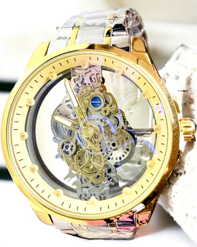 Herrklocka Kvarts "Vision Sport" – Dubbelsidigt Genomskinlig med Aluminium