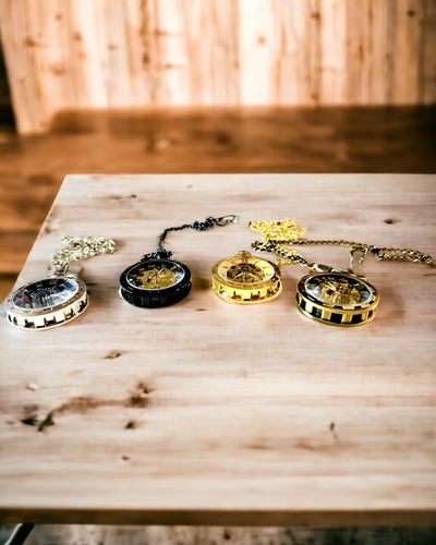 Retro Fickur – Mekanisk Lyx i Vintage-stil färg guld, personalisering med gravyr