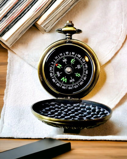 Fickkompass Retro med New York-motiv – Multifunktionell, Elegant Kompass med Bild av Frihetsgudinnan