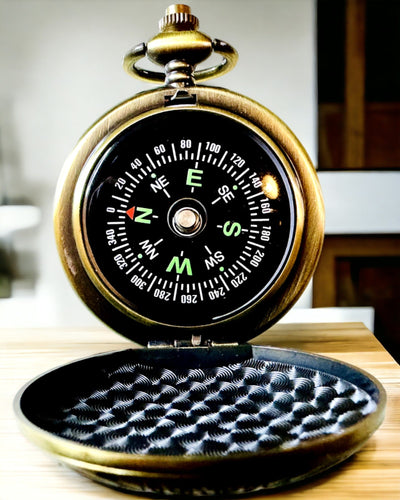 Fickkompass Retro med New York-motiv – Multifunktionell, Elegant Kompass med Bild av Frihetsgudinnan