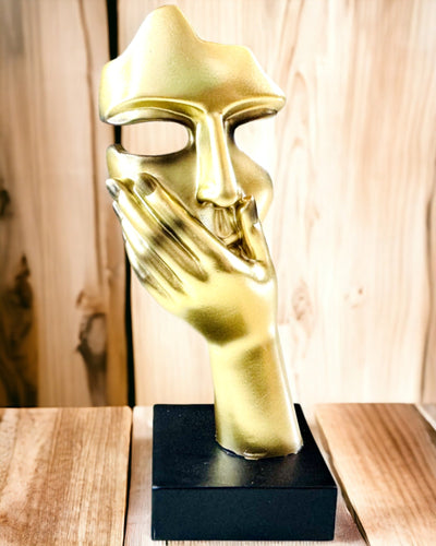 Abstrakt Handstaty "Konstens Beröring" - Kontorsdekoration i Europeisk Stil, Personalisering med Gravyr 2 stycken