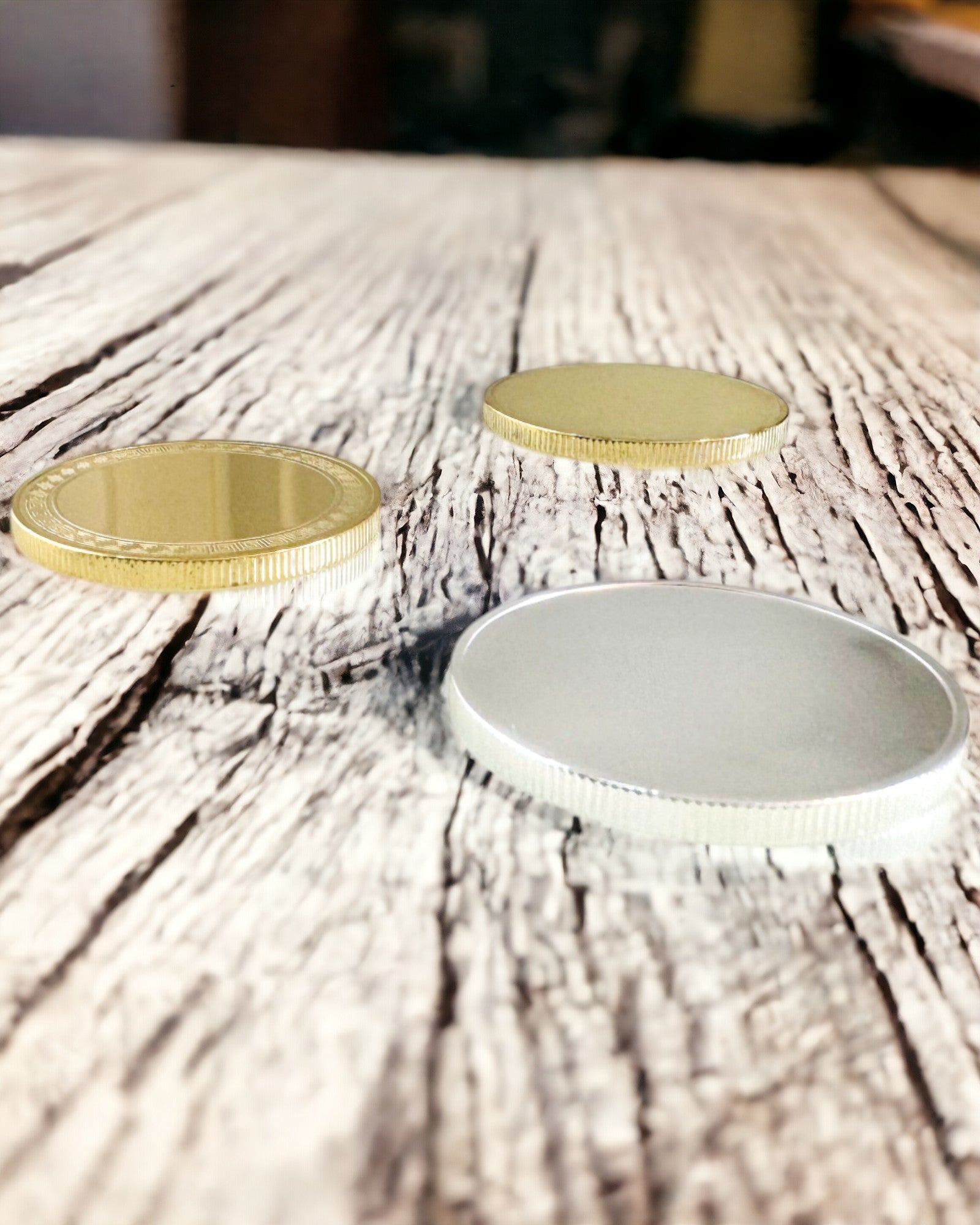 Tom Utmaningsmynt med Möjlighet till Personlig Gravyr – Samlarobjekt, 40mm, tre modeller
