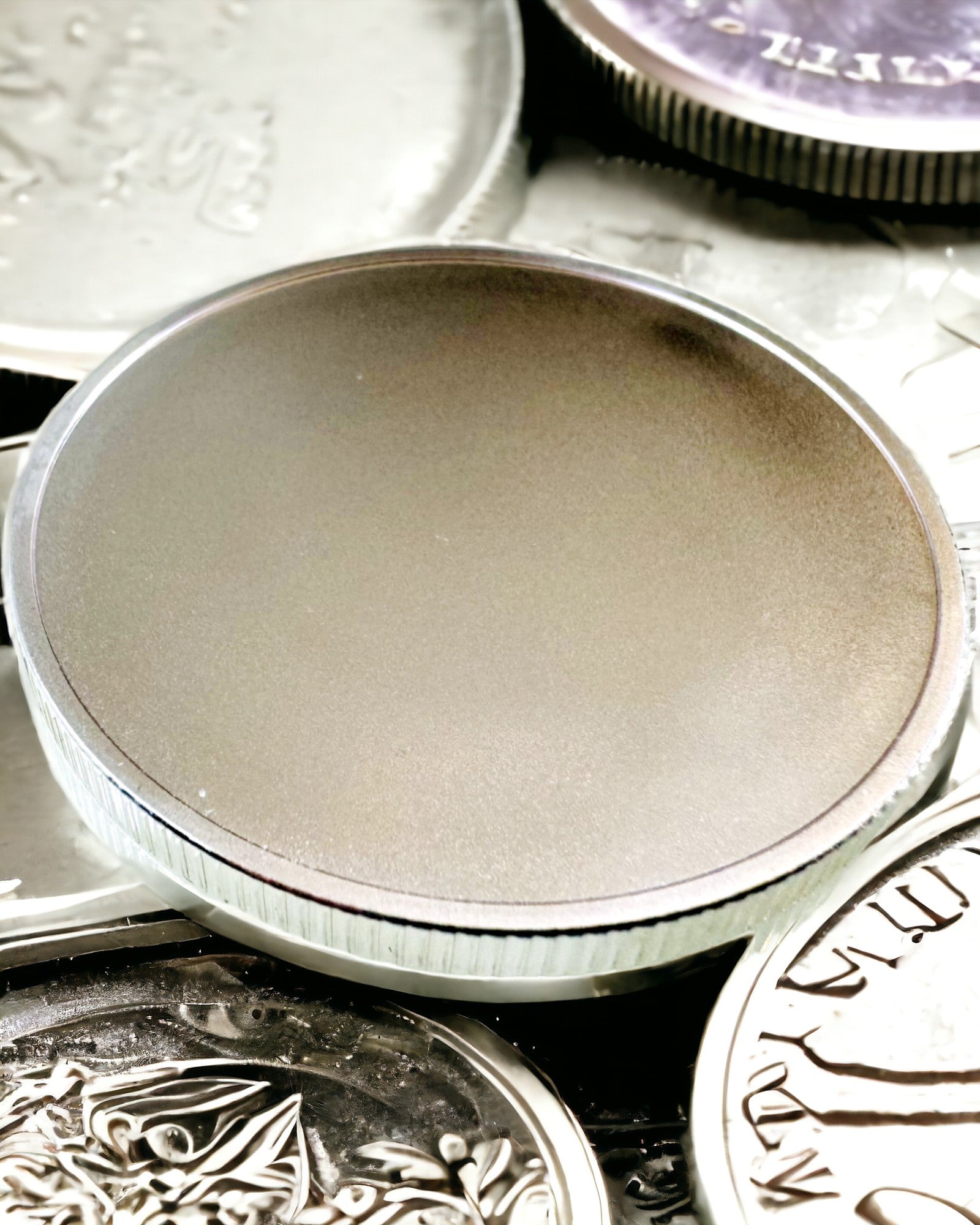 Tom Utmaningsmynt med Möjlighet till Personlig Gravyr – Samlarobjekt, 40mm, tre modeller