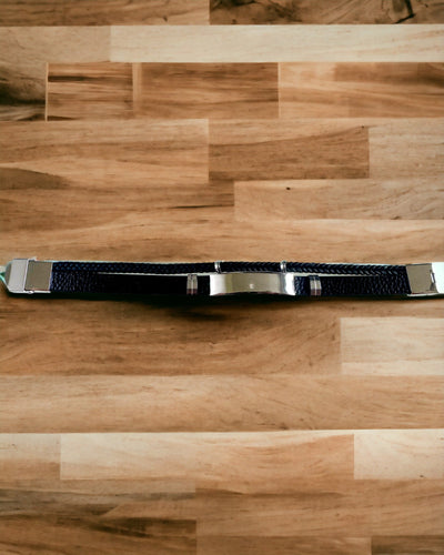 Herrarmband i PU-läder och rostfritt stål med möjlighet till gravyr – Finns i två färgvarianter