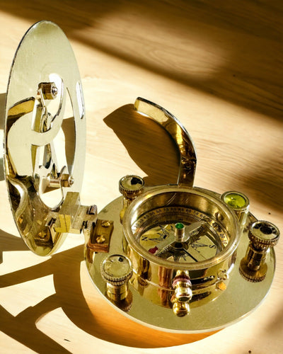 Navigationskompass med sextant och möjlighet till personalisering - Marin XL