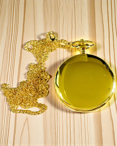 Fickur i vintage-stil i guld med möjlighet till gravyr