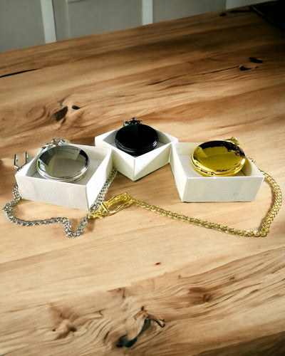 Silverfickur med kvartsverk och möjlighet till gravyr