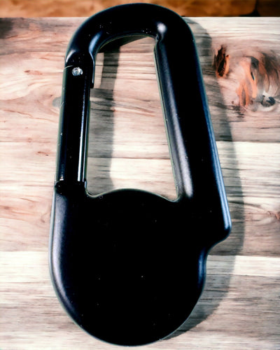 Karbinhakekompass med termometer, nyckelring - möjlighet till gravyr