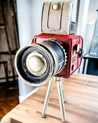 Dekorativ figur "Retro Kamera Keystone" med möjlighet till gravyr