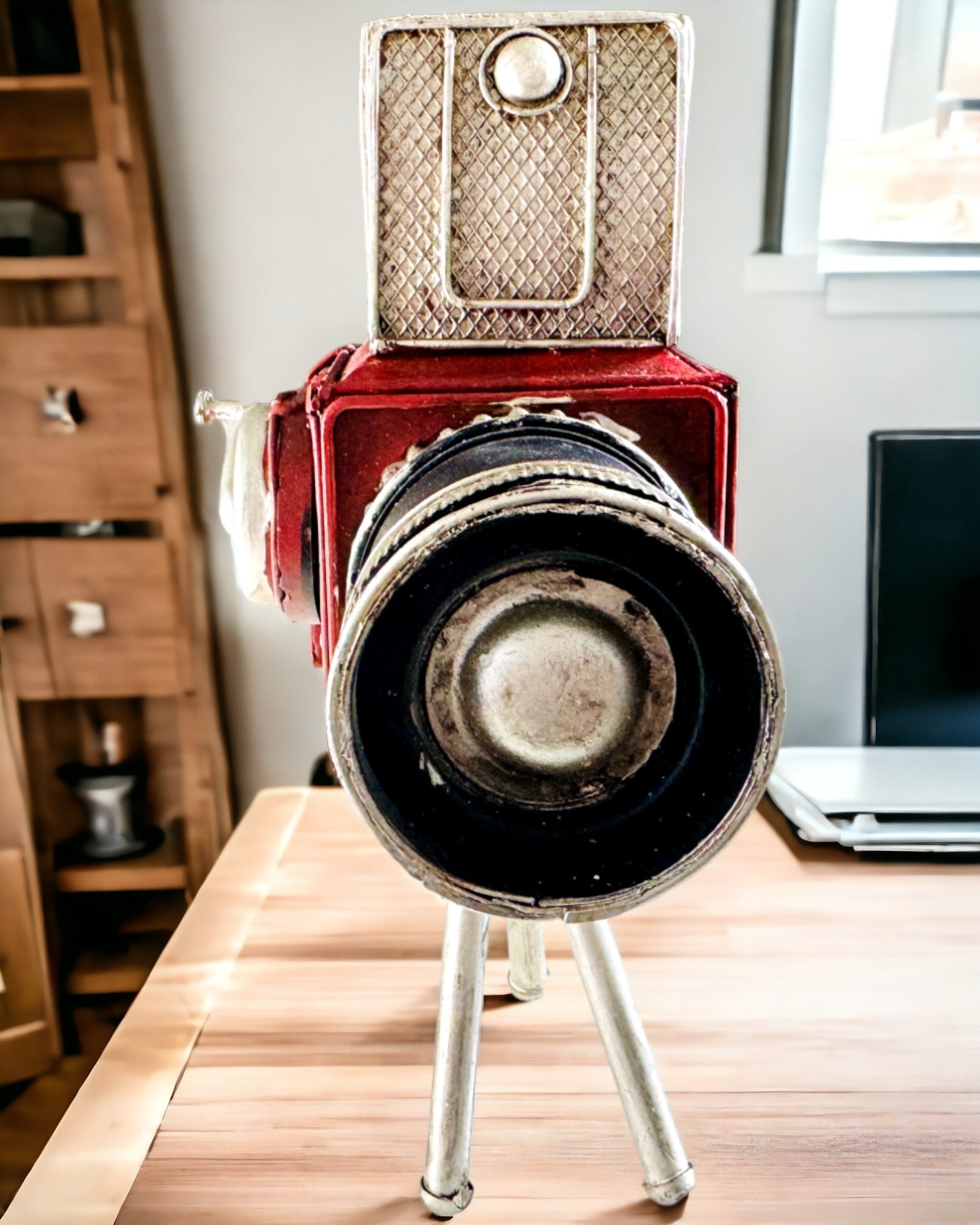 Dekorativ figur "Retro Kamera Keystone" med möjlighet till gravyr
