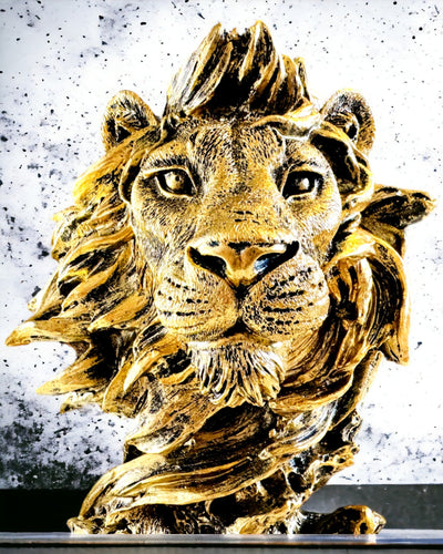 Kunglig Lejon - Majestätisk Dekorativ Figur med Graveringsmöjlighet, 2 färgvarianter att välja mellan, som present