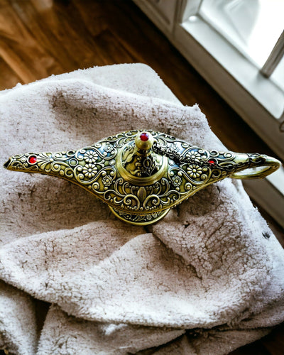 Magisk Lampa av Aladdin med Graveringsalternativ - Variant Hackat Guld