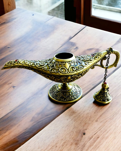 Magisk Lampa av Aladdin med Graveringsalternativ - Variant Hackat Guld