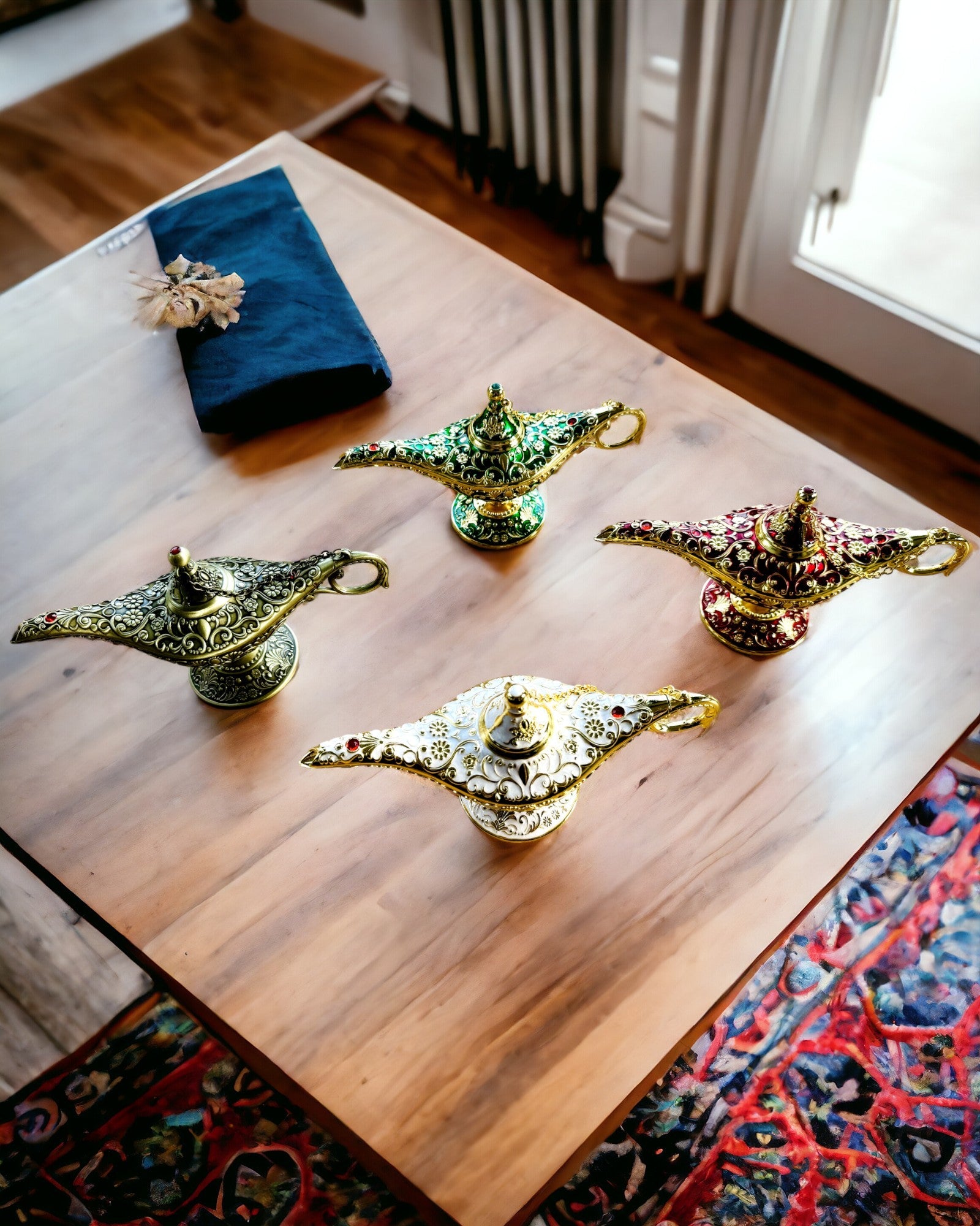 Magisk Lampa av Aladdin med Graveringsalternativ - Variant Hackat Guld
