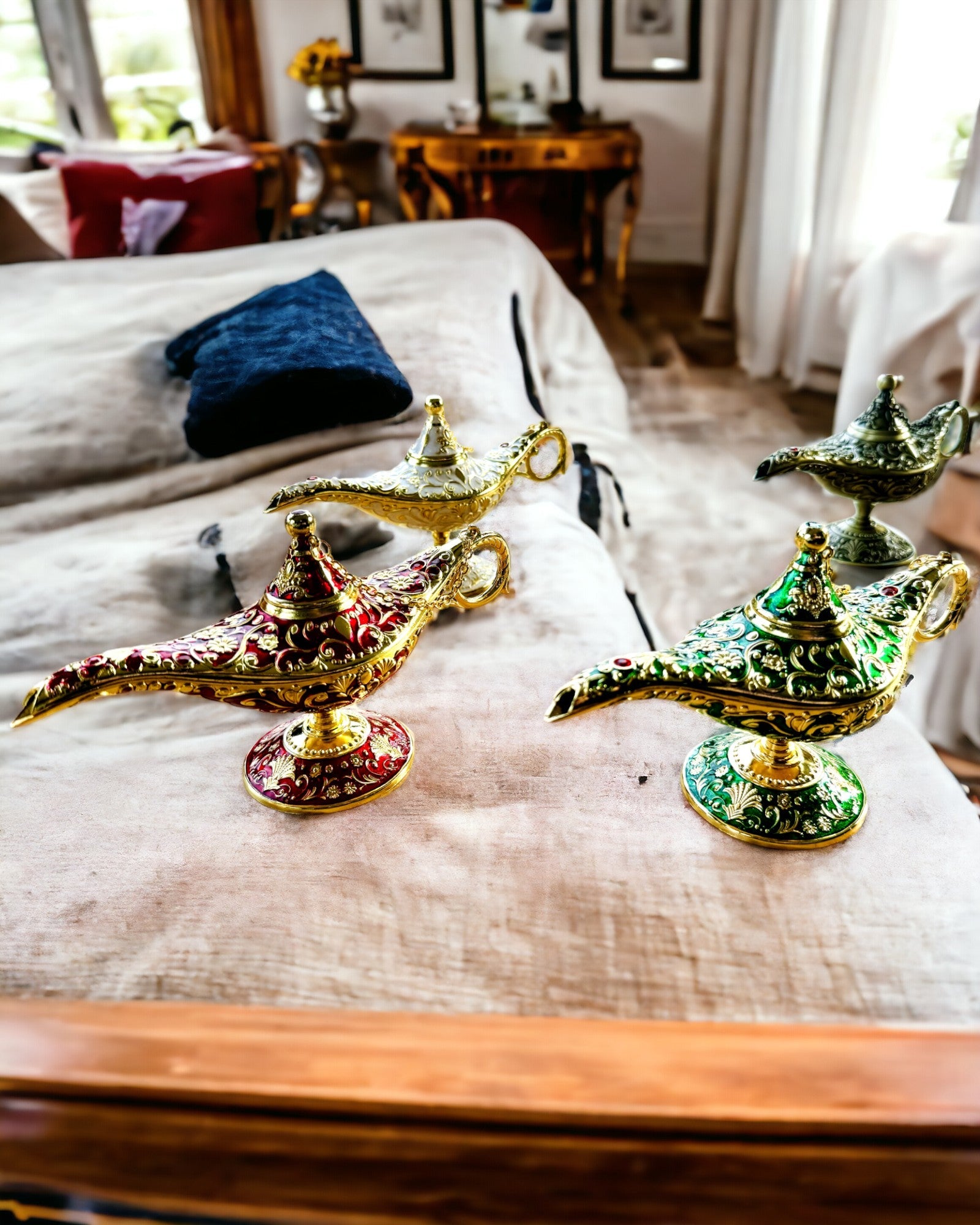 Magisk Lampa av Aladdin med Graveringsalternativ - Variant Hackat Guld