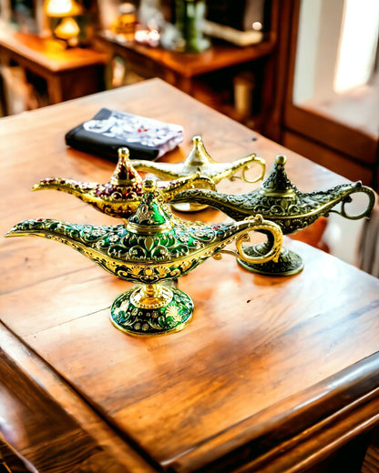 Magisk Lampa av Aladdin med Graveringsalternativ - Variant Hackat Guld