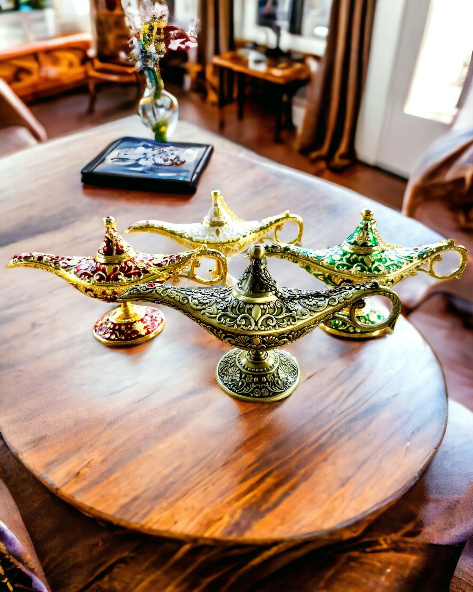 Magisk Lampa av Aladdin med Graveringsalternativ - Variant Hackat Guld