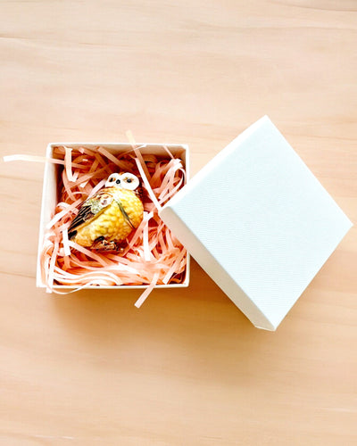 Charmig Uggla med Kristaller - Smyckesgömma med möjlighet till personlig gravyr, present