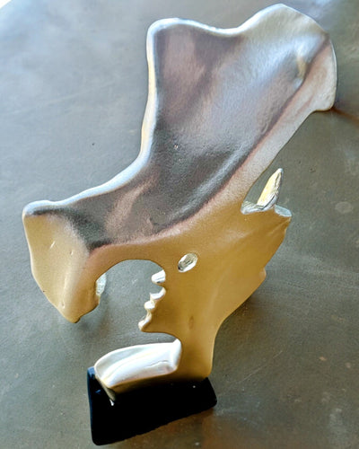 Figurka "Elegans i Sten" färg silver - Dekorativ med Graveringsalternativ, 2 storlekar att välja mellan