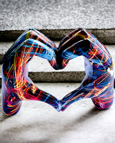 Kalejdoskop Hjärta – Handgjord Prydnad av Harts med Graveringsmöjlighet