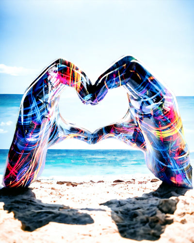 Kalejdoskop Hjärta – Handgjord Prydnad av Harts med Graveringsmöjlighet