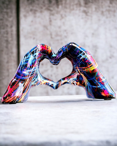 Kalejdoskop Hjärta – Handgjord Prydnad av Harts med Graveringsmöjlighet