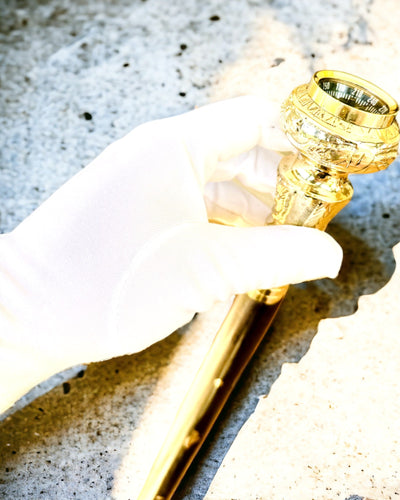 Kompasso Black - Promenadkäpp - Handgjord Träsnidad - Exklusiv Utgåva med Graveringsmöjlighet