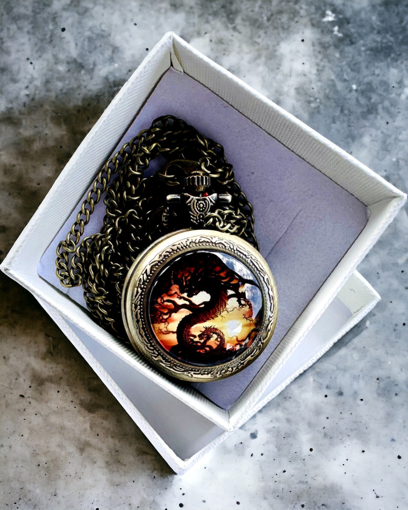 Fickur "Dragon's Twilight" personlig anpassning med gravyr