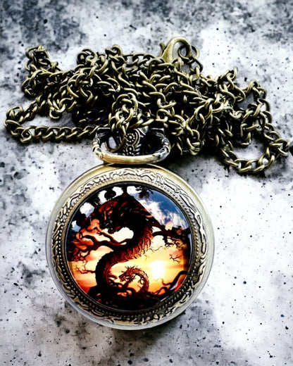 Fickur "Dragon's Twilight" personlig anpassning med gravyr
