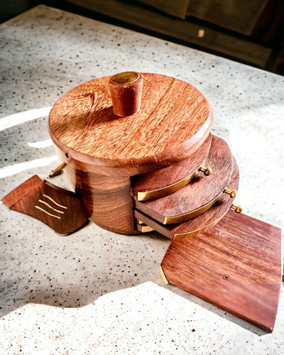 Retro Trälåda "Herbaciarnik" med Graveringsalternativ