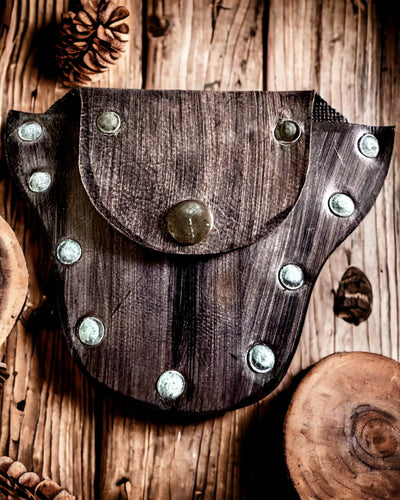 Skogstomtens Ficka - Handgjord Liten Läderpung