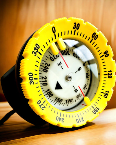 Dykarkompass AquaGuide - vattentät kompass med luminescensfunktion och flexibel rem, möjlighet till anpassning