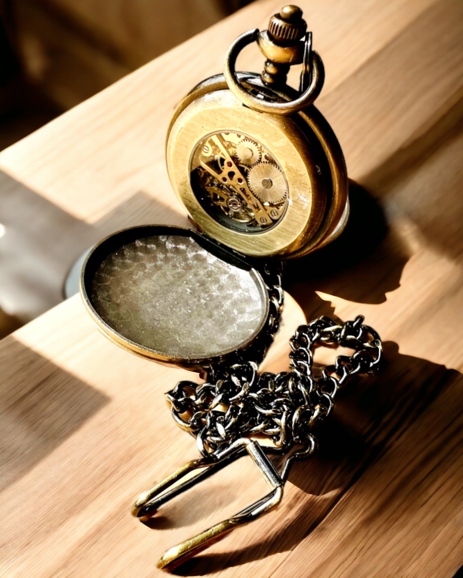 Klassisk fickur "Vintage Elegance", färg guld, möjlighet till personlig gravyr