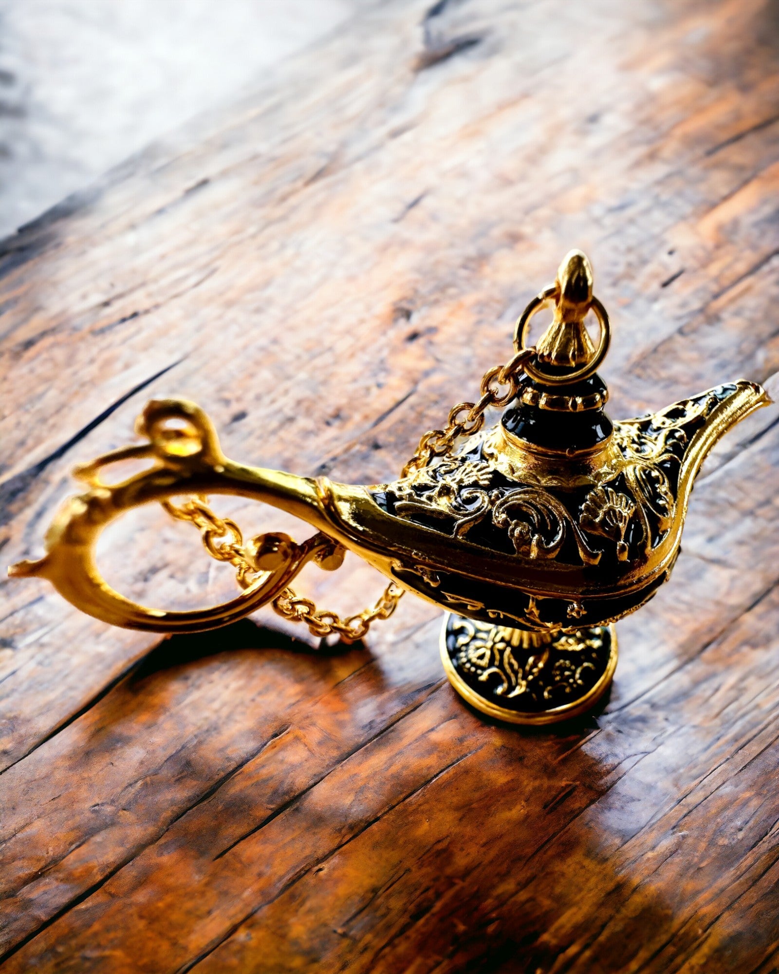 Malutka 4 cm Magisk Lampa Aladdin, nyckelring, 6 färgvarianter - Förtrollade Minnen, personalisering med gravyr