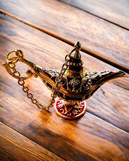 Malutka 4 cm Magisk Lampa Aladdin, nyckelring, 6 färgvarianter - Förtrollade Minnen, personalisering med gravyr