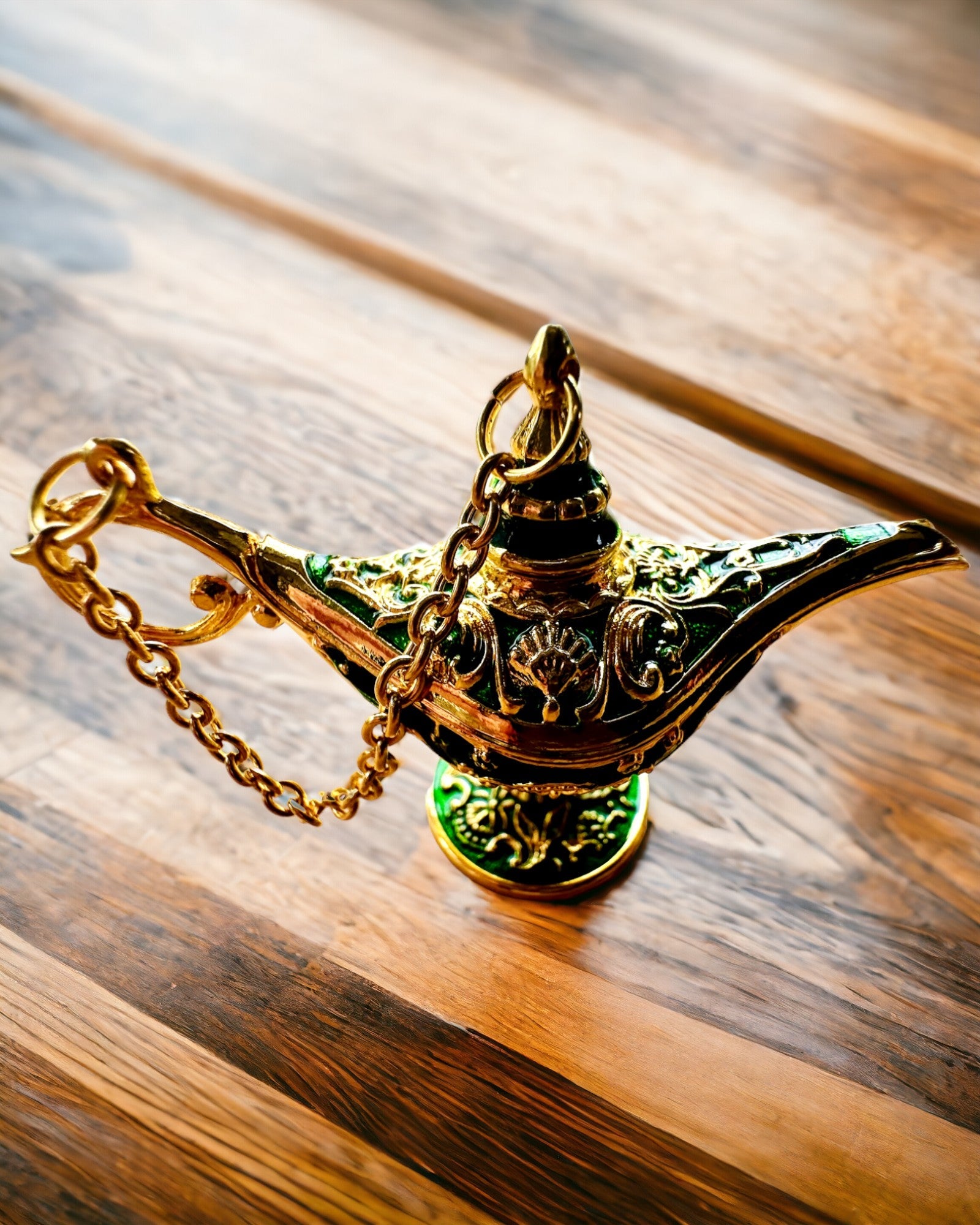 Malutka 4 cm Magisk Lampa Aladdin, nyckelring, 6 färgvarianter - Förtrollade Minnen, personalisering med gravyr