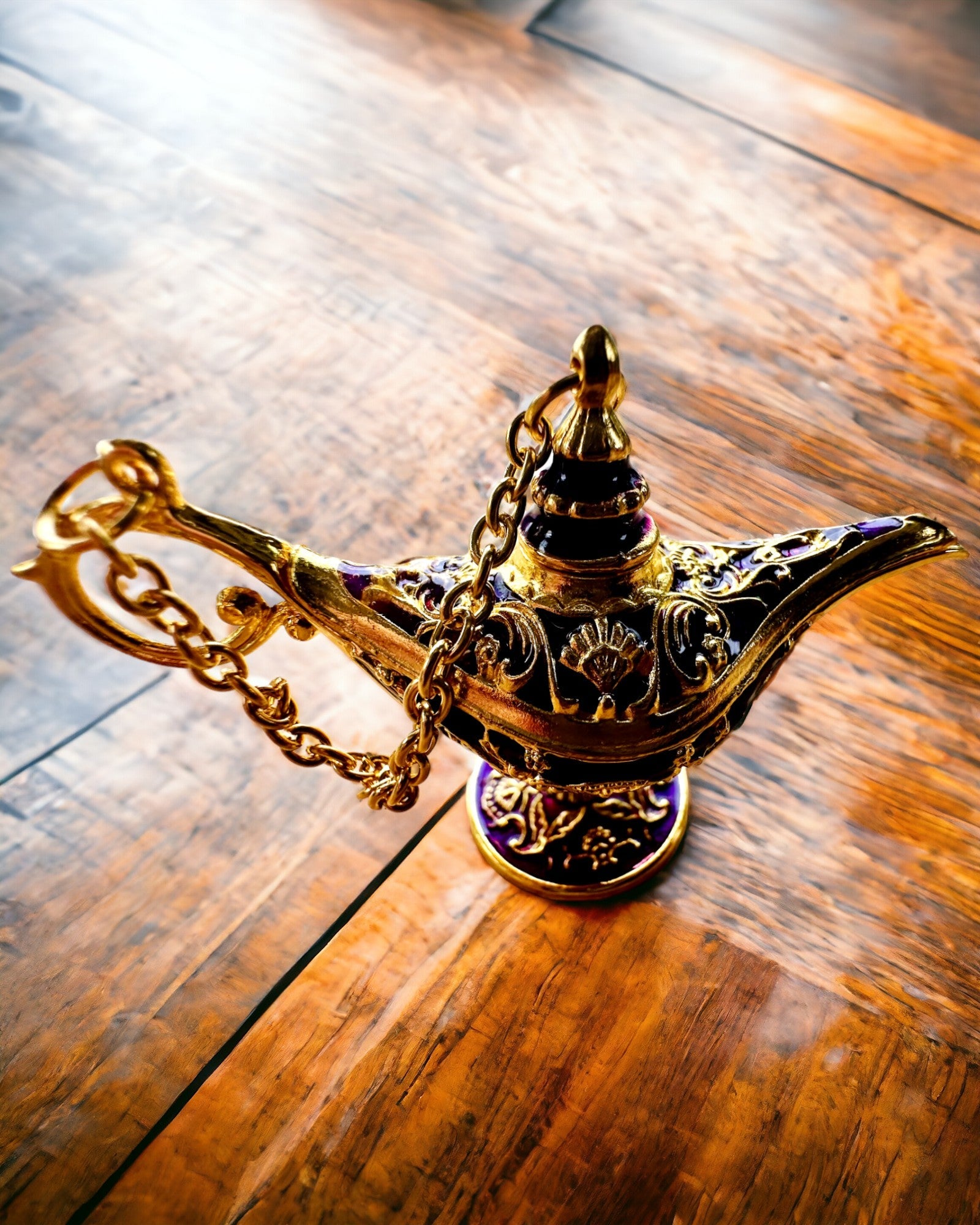 Malutka 4 cm Magisk Lampa Aladdin, nyckelring, 6 färgvarianter - Förtrollade Minnen, personalisering med gravyr