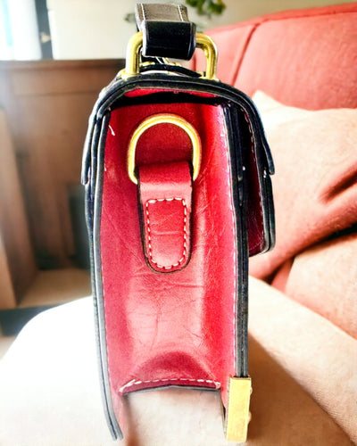 "Królewski Ryk" Kvadratisk Axelväska med Lejonhuvud