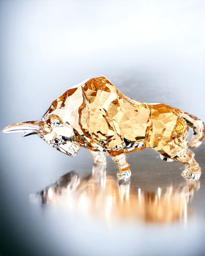 Staty "Złoty Byk" i harts, genomskinlig design, möjlighet till anpassning