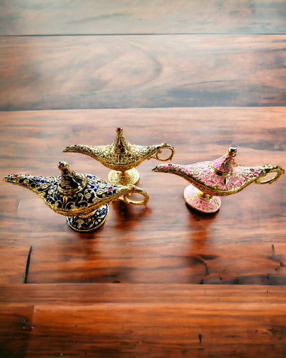 Magisk Lampa av Aladdin med Graveringsalternativ - Klassisk Guldvariant, flätad