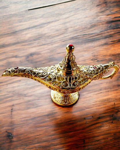 Magisk Lampa av Aladdin med Graveringsalternativ - Klassisk Guldvariant, flätad