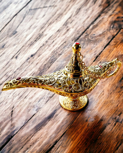 Magisk Lampa av Aladdin med Graveringsalternativ - Klassisk Guldvariant, flätad