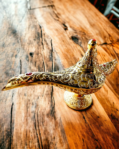 Magisk Lampa av Aladdin med Graveringsalternativ - Klassisk Guldvariant, flätad