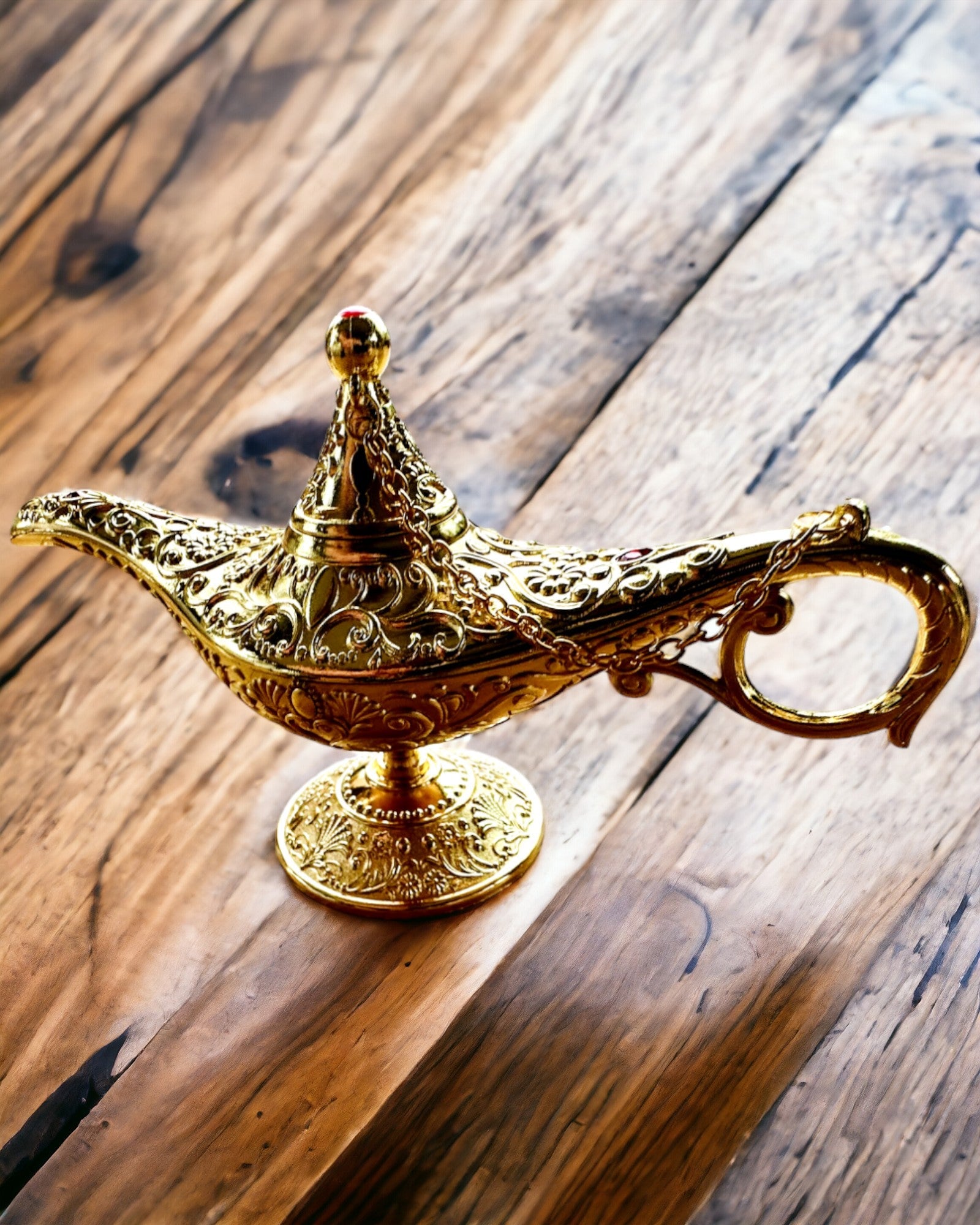 Magisk Lampa av Aladdin med Graveringsalternativ - Klassisk Guldvariant, flätad