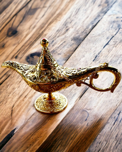Magisk Lampa av Aladdin med Graveringsalternativ - Klassisk Guldvariant, flätad