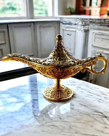 Magisk Lampa av Aladdin med Graveringsalternativ - Klassisk Guldvariant, flätad